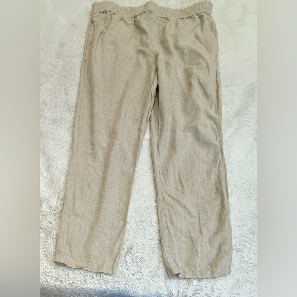 **Goodfellow & Co Linen-Blend Pants – Men’s Large, Beige, Regular Fit**